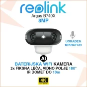 REOLINK ARGUS B740X 4K BATERIJSKA WIFI AI KAMERA SA 2 LECE