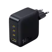Stenski polnilec Baseus EnerFill FH11 140W 3x USB-C, 1x USB-A, GaN tehnologija, hitro polnjenje - cosmic black