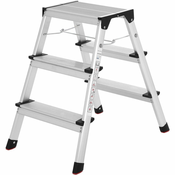 Songmics Stopničke 3 stopnje 59x44x62 cm srebrna