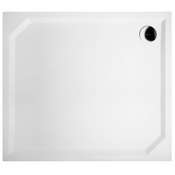 Kad za prho iz litega marmorja SARA, 80 x 90 x 4 cm - Bela - 90.00 - 36 - 2.00 - Liti marmor - Vgrajen v tla - Pravokotna - 90.00 - Gelco - CULTURED MARBLE - 80.00 - 90x4x80 cm