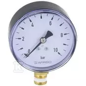 slomart Manometer za ogrevanje RF 63 RAD, premer 63 mm, 0-10 bar, 1/4 palca rad, razred 2.5, vertikalni
