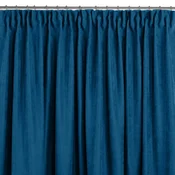 Curtain MILANA color indigo style classic dragon tape transparent 5 cm chenille 280x245 HOMEDE
