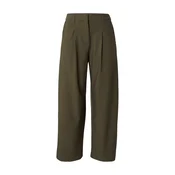 PIECES Hlače z naborki PCBosella oliva
