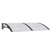 MAISON CHIC Nadstrešek - Senčniki za vrata črn 150x100 cm polikarbonat, (22039449)