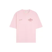 Bershka Majica roza / rdeča / bela