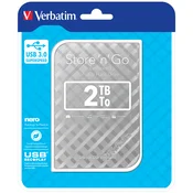 Verbatim HDD 2TB Silver Kocka (53198)