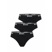 Bokserice BOSS x Matteo Berrettini Stretch-Cotton Briefs With Logo Waistbands 3P - black