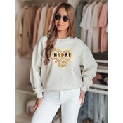 Bluza damska oversize z sercem SERDUCHOVA szara Dstreet