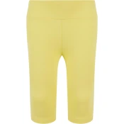 High-waisted shorts for girls - yellow