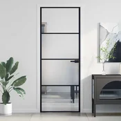 Vidaxl vidaXL Notranja vrata črna 76x201,5 cm steklo in aluminij