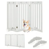 Costway Pregrada za pse, 89 cm visoka, bela