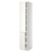 METOD Visoki element s policama/2 vrata, bela/Veddinge bela, 40x60x220 cm
