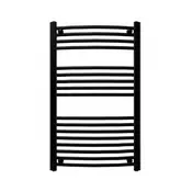 Radiator z ukrivljenim sušilnikom za brisače 1000x600 mm črn