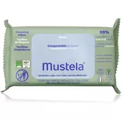 Mustela Compostable at Home Cleansing Wipes čistilni robčki za otroke od rojstva 60 kos