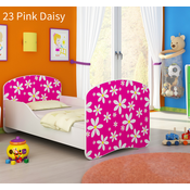 Djecji krevet ACMA s motivom 140x70 cm - 23 Pink Daisy