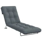 vidaXL Blazina za ležalnik VIANEN 100% poliester Modra 200 x 60 x 8 cm