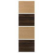 MEHAMN 4 plošče za okvir drsnih vrat, temno rjava imitacija hrasta/imitacija hrasta, 75x236 cm