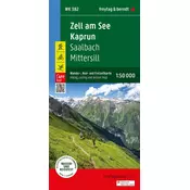 Freytag & Berndt Kitzbühelske Alpe. Zell am See, Kaprun, Saalbach, Mittersill. Vodotesen pohodniški zemljevid WK 382. Izdaja 2023.