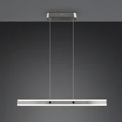 Trio Lighting LED viseča svetilka Arcola, nikljevo barva, dolžina 115 cm CCT 2-flg. - Dnevna soba/jedilnica - Sodobni - nikelj - Kovina