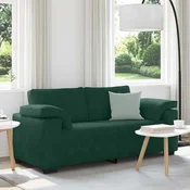 vidaXL Dvosed temno zelen 180x77x82 cm žamet