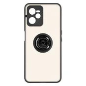 AVIZAR Ovitek Realme C35 z držalom za prstan, hrbtna stran z zašcitnim prstnim odtisom, združljivo z magnetnim stojalom - crna, (20639940)