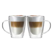 Steklene skodelice v kompletu za kapučino 2 ks 250 ml Livio Duo – Vialli Design