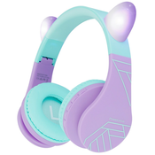 Dječje slušalice PowerLocus - P1 Ears, bežične, ljubičaste