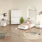Hanah Home Komplet spavaca soba za tinejdžere ON24-W, Bela