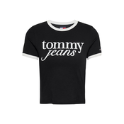 Tommy Jeans Majica črna/bela