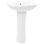 MAISON CHIC Prostostoječi Umivalnik - Kopalna umivalnik - Lavabo & podstavek keramika 580x510x200 mm bel, (21684913)