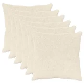 vidaXL Prevleka za blazino 6 kos HEERLEN Bela 70 x 70 cm
