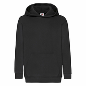 Black childrens sweatshirt Classic kangaroo Fruit of the Loom