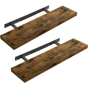 VASAGLE Industrijsko oblikovane police 2x, rustikalno rjava 20x80x3,8cm