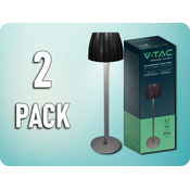 V-TAC NAMIZNA SVETILKA LED 2,7W, 110LM, NA DOTIK, MOŽNOST ZATEMNITVE, 3V1, ČRNA/2-PACK!