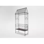 Garden Line VRTNA PERGOLA S KAVČEM 123 x 63 x 252 CM ANTIKNI BRAON*1456