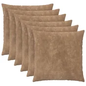 vidaXL Prevleka za blazino 6 pcs HEERLEN Taupe 55 x 55 cm Mikrofibra