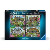 Ravensburger - Puzzle 4x500 Zbirka Happy Days, št. 10: Country Gardens - 500 kosov