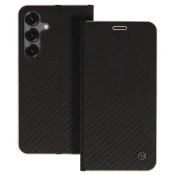 Havana Premium preklopna torbica Samsung Galaxy S25 Ultra 5G - carbon črna z zlatim robom