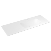 SAPHO ARUBA Pravno Umivalnik Rockstone 200x51,5 cm Bela Mat