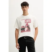 Pamucna majica Levis boja: bež, s tiskom, 87373