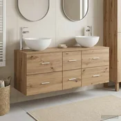 Komplet omaric za kopalnico 3 kos Artisan hrast
