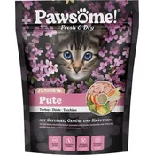 Pawsome! Suha mačja hrana Fresh & Dry Junior - puran - 750 g