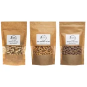 Komplet - soljeni pistacije 500g + soljeni indijski oreščki 500g + soljeni mandlji 500g