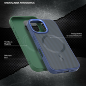 Futrola CARBON MagSafe za iPhone 16 Pro Max (6.9) crna