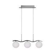 Ramon Pendant Lamp Chrome 3X40W G9 White Lampshade
