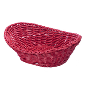 Saleen pletena ovalna košara, 23,5 × 18 × 8/6 cm, rdeča