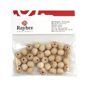 Rayher Lesene kroglice, naravne, 35 mm o, luknja 8 mm, 3 kom., (20633700)