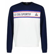 Djecacki sportski pulover Le Coq Sportif TRI Crew Sweat N°1 SS23 - bleu nuit/new optical white