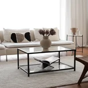Hanah Home Klub sto 90x40x60cm Sivo-Crni