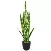 Northix Umetna rastlina kača Sansevieria Snake Plant 90 cm - Rumena, realističen videz brez vzdrževanja